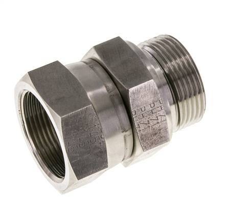 JIC Reducing Nipple UN 1-5/8''-12 Female x G1 1/4'' Male Adjustable Stainless Steel 140bar (1967.0psi)