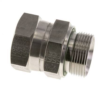 JIC Reducing Nipple UN 1-5/8''-12 Female x G1 1/4'' Male Adjustable Stainless Steel 140bar (1967.0psi)