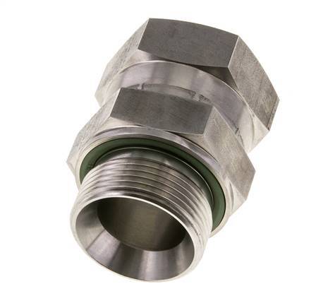 Mamelon réducteur JIC UN 1-5/8''-12 Femelle x G1 1/4'' Mâle Ajustable Acier inoxydable 140bar (1967.0psi)
