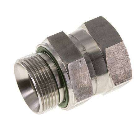 Mamelon réducteur JIC UN 1-5/8''-12 Femelle x G1 1/4'' Mâle Ajustable Acier inoxydable 140bar (1967.0psi)
