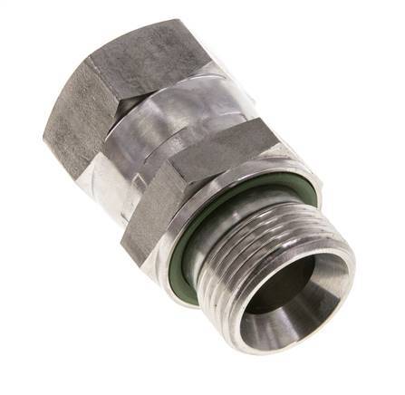 Mamelon réducteur JIC UN 1-1/16''-12 Femelle x G3/4'' Mâle Ajustable Acier inoxydable 210bar (2950.5psi)