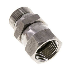 Mamelon réducteur JIC UN 1-1/16''-12 Femelle x G3/4'' Mâle Ajustable Acier inoxydable 210bar (2950.5psi)