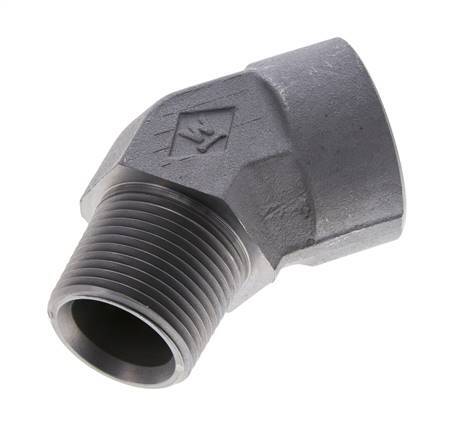 Raccord angulaire 45deg 1'' NPT Mâle x Femelle Acier 140bar (1967.0psi)