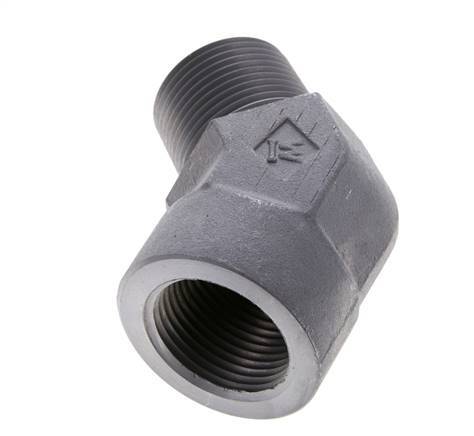 Raccord angulaire 45deg 1'' NPT Mâle x Femelle Acier 140bar (1967.0psi)