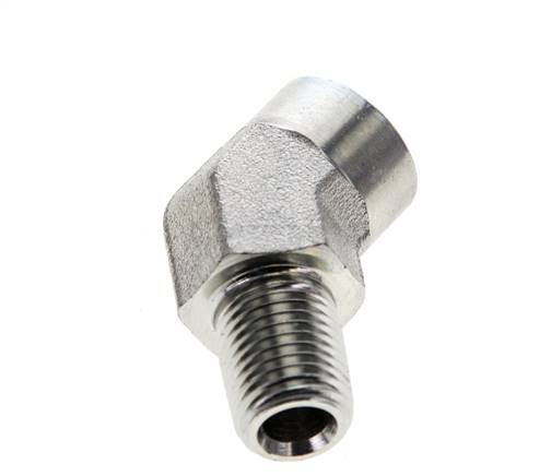 Raccord coudé 45deg 1/4'' NPT Mâle x Femelle Acier 275bar (3863.75psi)
