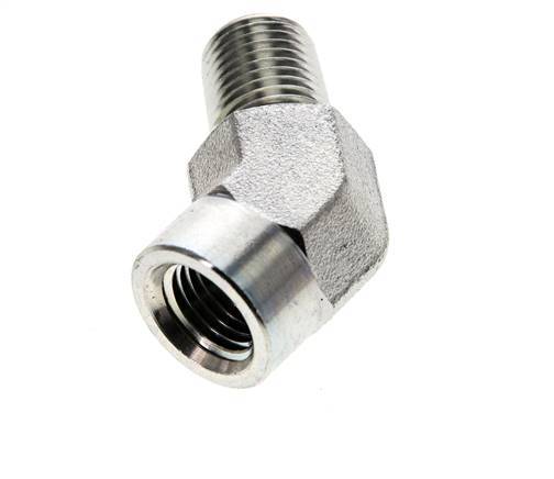 Raccord coudé 45deg 1/4'' NPT Mâle x Femelle Acier 275bar (3863.75psi)