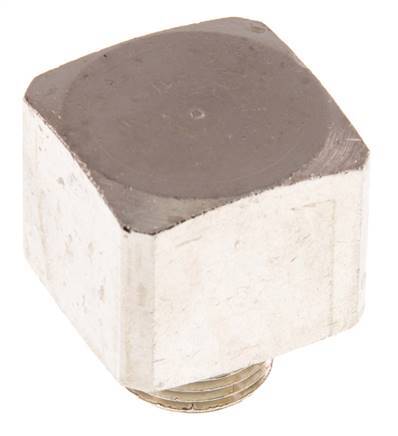 Raccord coudé 90deg G3/8'' Mâle x Femelle Laiton nickelé 16bar (224.8psi)