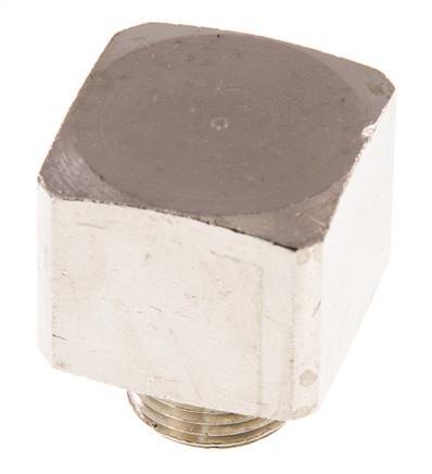 Raccord coudé 90deg G3/8'' Mâle x Femelle Laiton nickelé 16bar (224.8psi)