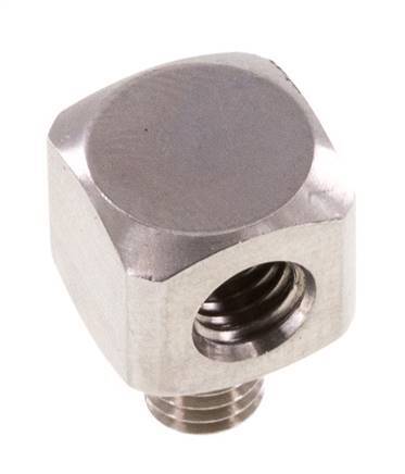 Raccord coudé 90deg M5 mâle x femelle Acier inoxydable 16bar (224.8psi)