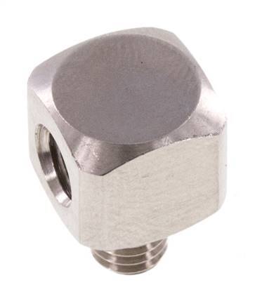 Raccord coudé 90deg M5 mâle x femelle Acier inoxydable 16bar (224.8psi)
