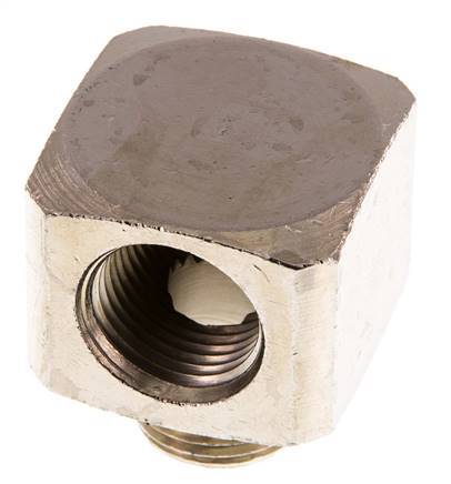 Raccord coudé 90deg G1/2'' Mâle x Femelle Laiton nickelé 16bar (224.8psi)