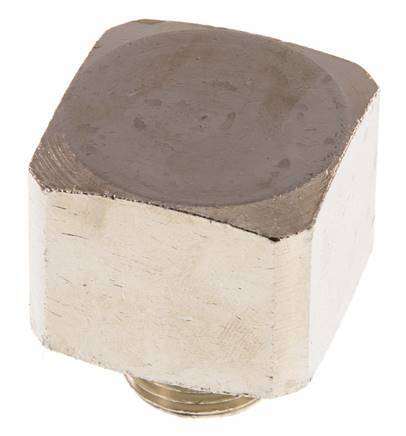 Raccord coudé 90deg G1/2'' Mâle x Femelle Laiton nickelé 16bar (224.8psi)