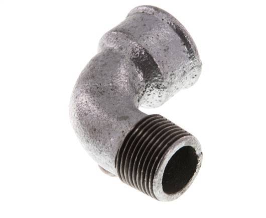 90deg Angled Fitting 3/4'' Male R x Female Rp Short Cast Iron 25bar (351.25psi) [2 Pieces]
