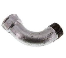 Raccord coudé 90deg 1 1/2'' Mâle R x Femelle Rp Long Fonte 25bar (351.25psi)