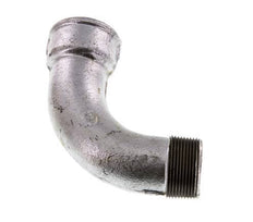 Raccord coudé 90deg 1 1/2'' Mâle R x Femelle Rp Long Fonte 25bar (351.25psi)