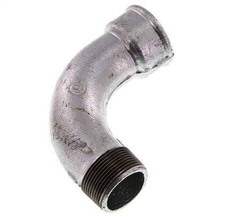 90deg Angled Fitting 1 1/2'' Male R x Female Rp Long Cast Iron 25bar (351.25psi)