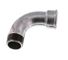 Raccord coudé 90deg 1 1/2'' Mâle R x Femelle Rp Long Fonte 25bar (351.25psi)