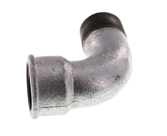 Raccord coudé 90deg 1 1/4'' Male R x Female Rp Short Cast Iron 25bar (351.25psi)