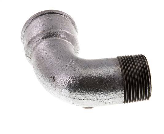 Raccord coudé 90deg 1 1/4'' Male R x Female Rp Short Cast Iron 25bar (351.25psi)
