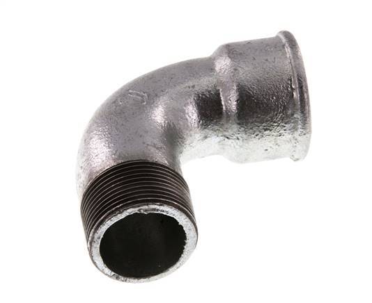 Raccord coudé 90deg 1 1/4'' Male R x Female Rp Short Cast Iron 25bar (351.25psi)