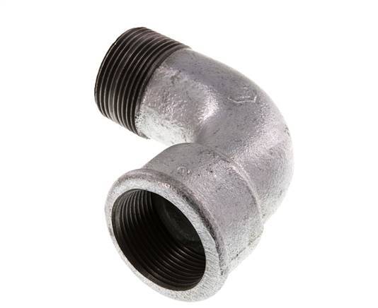 Raccord coudé 90deg 1 1/4'' Male R x Female Rp Short Cast Iron 25bar (351.25psi)