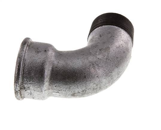 90deg Angled Fitting 1 1/2'' Male R x Female Rp Short Cast Iron 25bar (351.25psi)