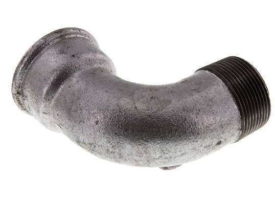 90deg Angled Fitting 1 1/2'' Male R x Female Rp Short Cast Iron 25bar (351.25psi)