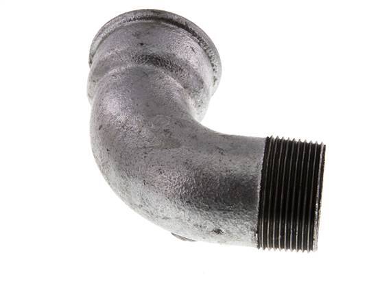 Raccord coudé 90deg 1 1/2'' Male R x Female Rp Short Cast Iron 25bar (351.25psi)