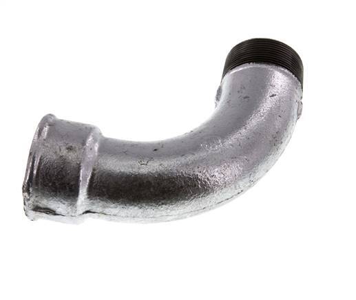 90deg Angled Fitting 2'' Male R x Female Rp Long Cast Iron 25bar (351.25psi)