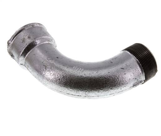 Raccord coudé 90deg 2'' Mâle R x Femelle Rp Long Fonte 25bar (351.25psi)