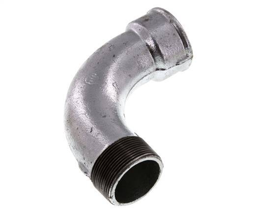 Raccord coudé 90deg 2'' Mâle R x Femelle Rp Long Fonte 25bar (351.25psi)