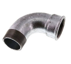 Raccord coudé 90deg 2'' Mâle R x Femelle Rp Court Fonte 25bar (351.25psi)