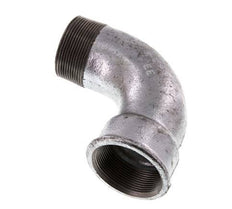 Raccord coudé 90deg 2'' Mâle R x Femelle Rp Court Fonte 25bar (351.25psi)
