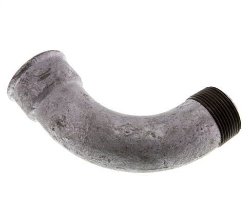 Raccord coudé 90deg 1 1/4'' Mâle R x Femelle Rp Long Fonte 25bar (351.25psi)