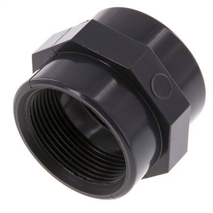 Socket Rp1 1/2'' Female PVC-U 16bar (224.8psi) EN 1452-3 [2 Pieces]