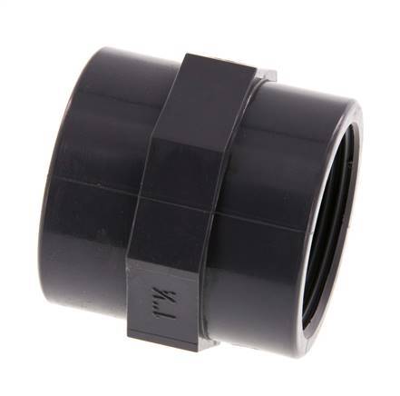 Socket Rp1 1/4'' Female PVC-U 16bar (224.8psi) EN 1452-3 [2 Pieces]