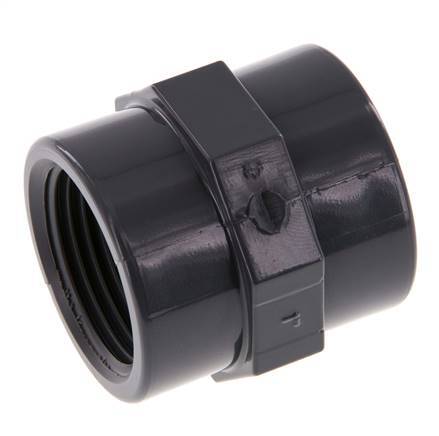 Socket Rp1'' Female PVC-U 16bar (224.8psi) EN 1452-3 [2 Pieces]