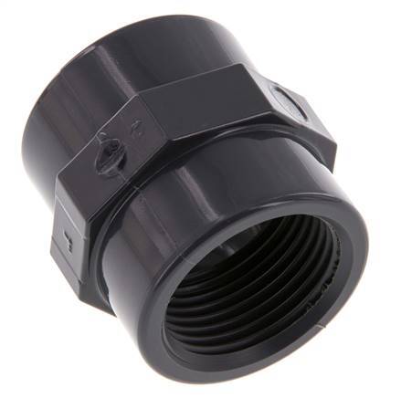 Socket Rp1'' Female PVC-U 16bar (224.8psi) EN 1452-3 [2 Pieces]