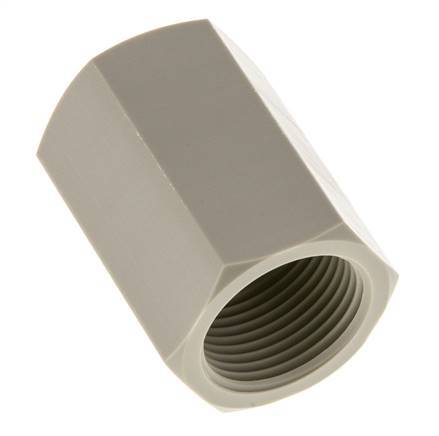 Douille G3/4'' femelle Polypropylène (pp) 10bar (140.5psi) FDA 32mm Hex