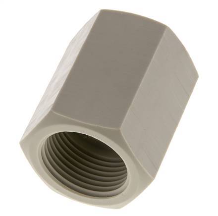 Douille G1'' femelle Polypropylène (pp) 10bar (140.5psi) FDA 43mm Hex