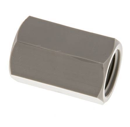 Douille G3/8'' femelle Polypropylène (pp) 10bar (140.5psi) FDA 22mm Hex