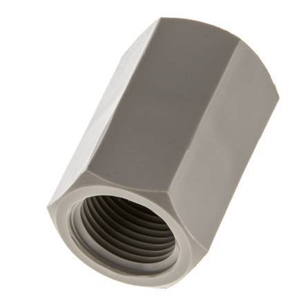 Douille G3/8'' femelle Polypropylène (pp) 10bar (140.5psi) FDA 22mm Hex