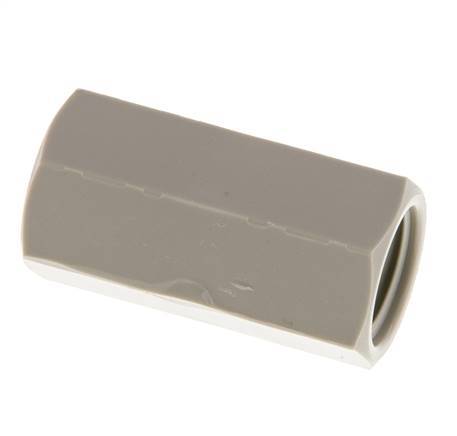 Douille G1/4'' femelle Polypropylène (pp) 10bar (140.5psi) FDA 17mm Hex