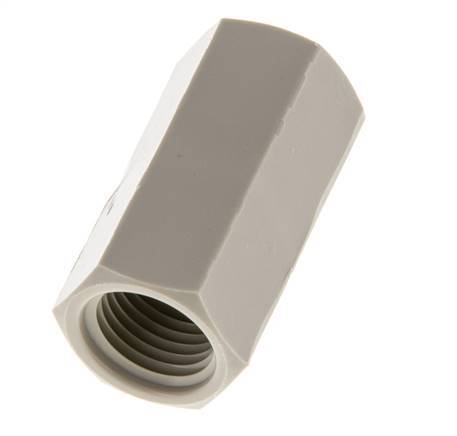 Douille G1/4'' femelle Polypropylène (pp) 10bar (140.5psi) FDA 17mm Hex