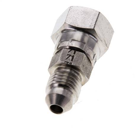 JIC Nipple UNF 7/16''-20 Male x Female Stainless Steel 310bar (4355.5psi)