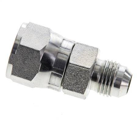 JIC Reducing Nipple UNF 9/16''-18 Male x UNF 3/4''-16 Female Steel 275bar (3863.75psi)