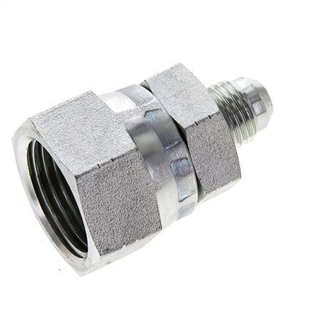 JIC Reducing Nipple UNF 9/16''-18 Male x UN 1-1/16''-12 Female Steel 210bar (2950.5psi)