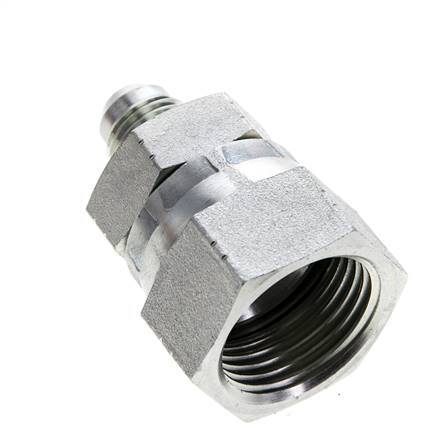 Mamelon réducteur JIC UNF 9/16''-18 mâle x UN 1-1/16''-12 femelle Acier 210bar (2950.5psi)