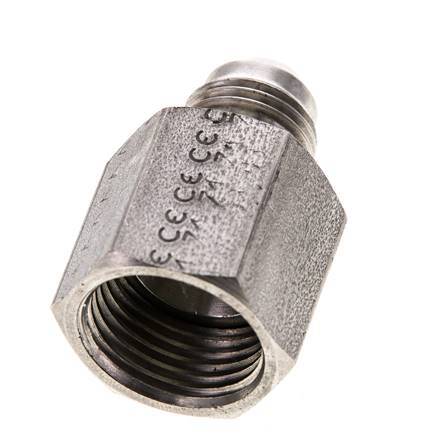 Mamelon réducteur JIC UNF 9/16''-18 mâle x UNF 3/4''-16 femelle Acier inoxydable 275bar (3863.75psi)
