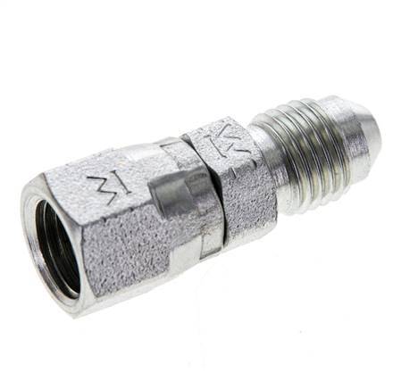 JIC Nipple UNF 7/16''-20 Male x Female Steel 310bar (4355.5psi)